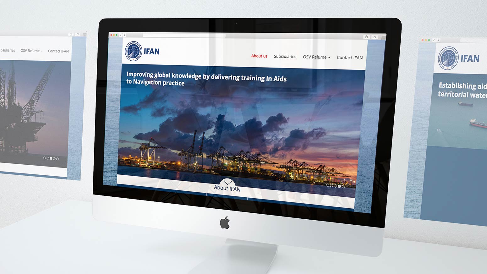 IFAN website on screen