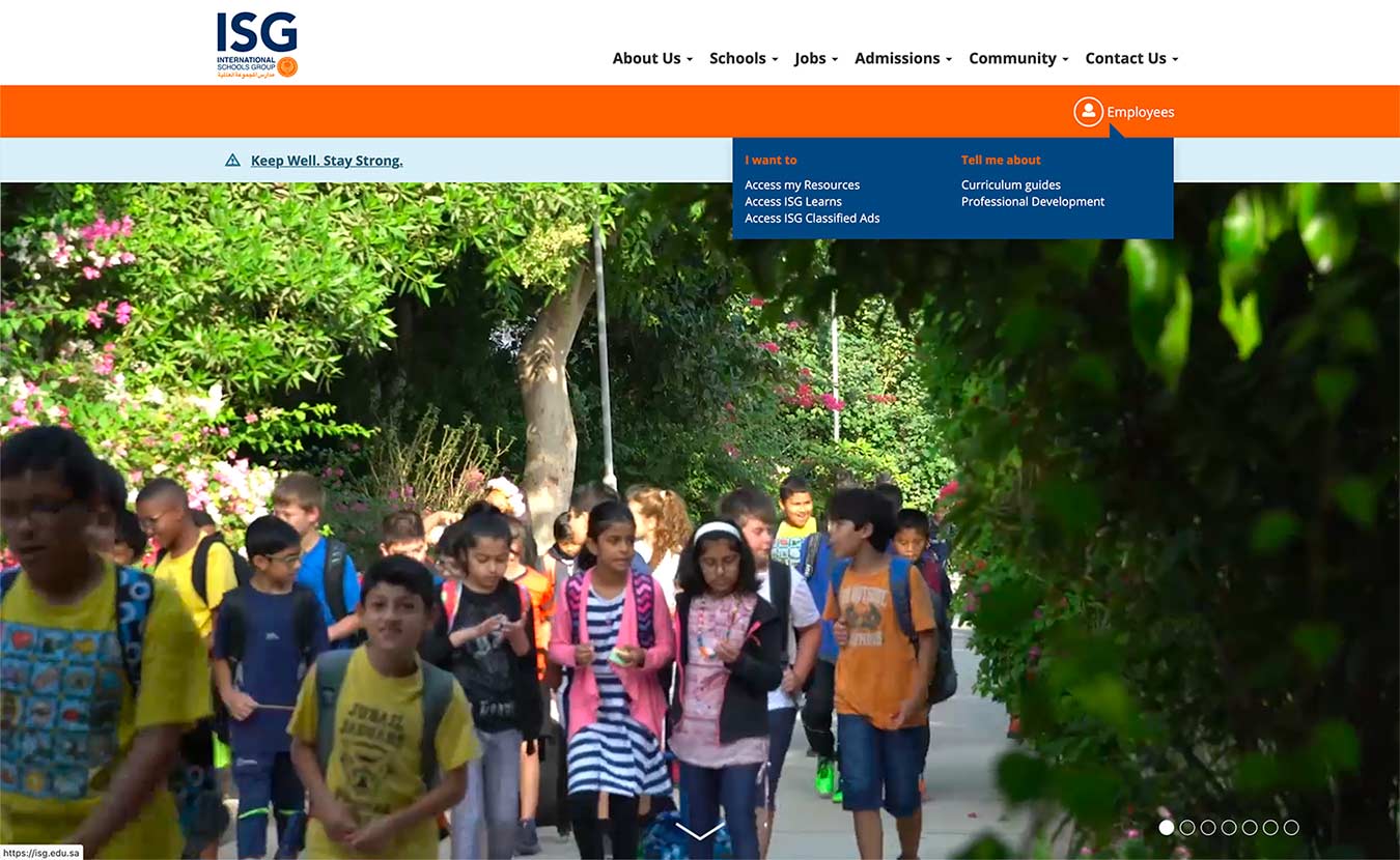 ISG Schools Group website