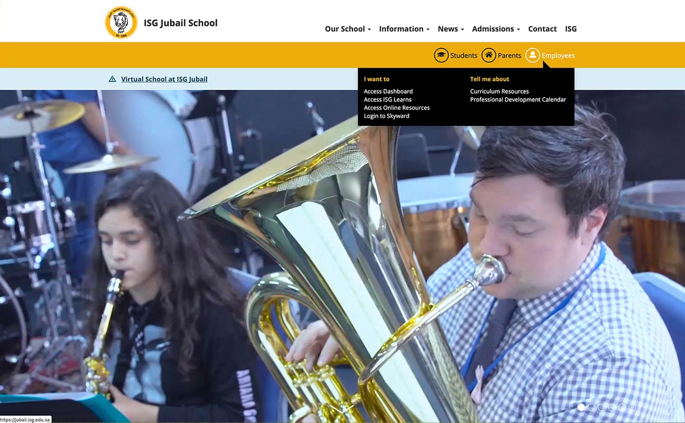 ISG Jubail School home page