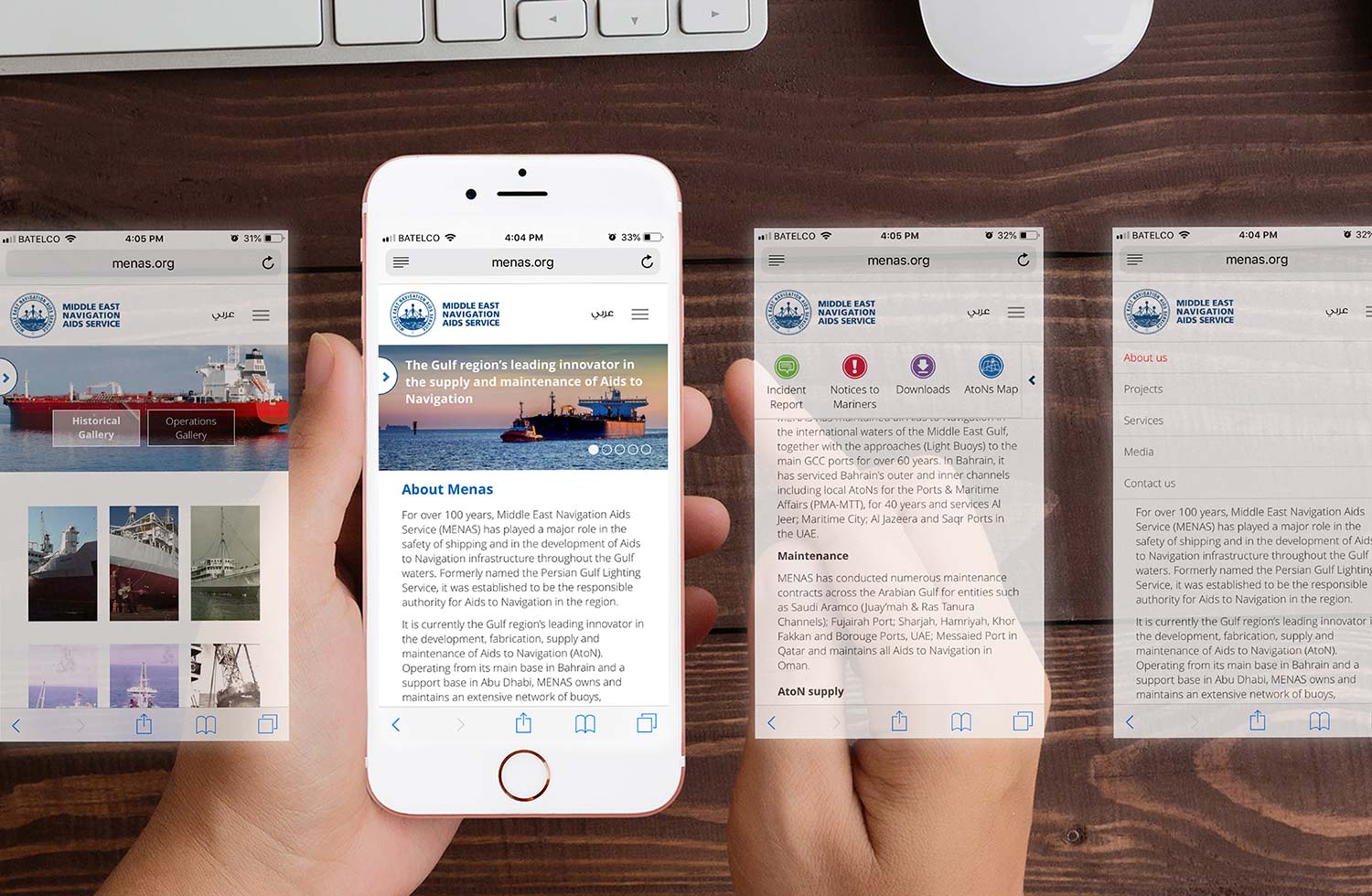 Website mobile mockup