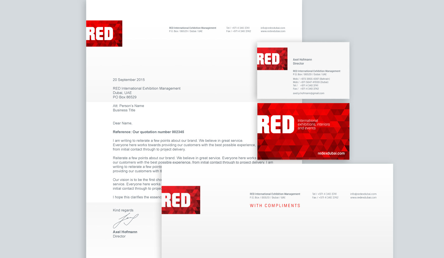 RED stationery suite